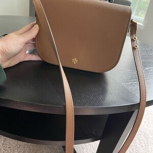 Tory Burch Brown Leather Crossbody Bag